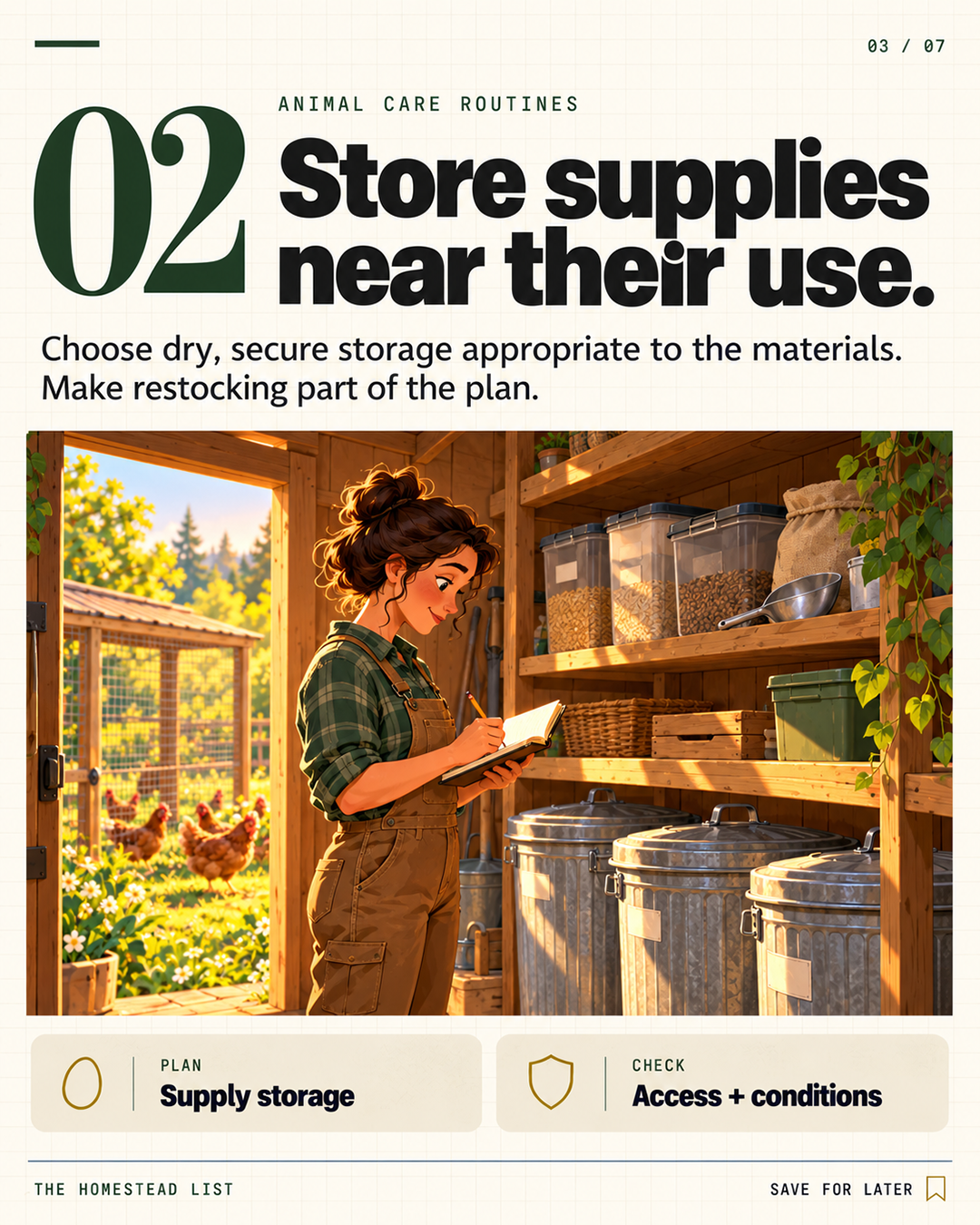 2. Store supplies near their use.