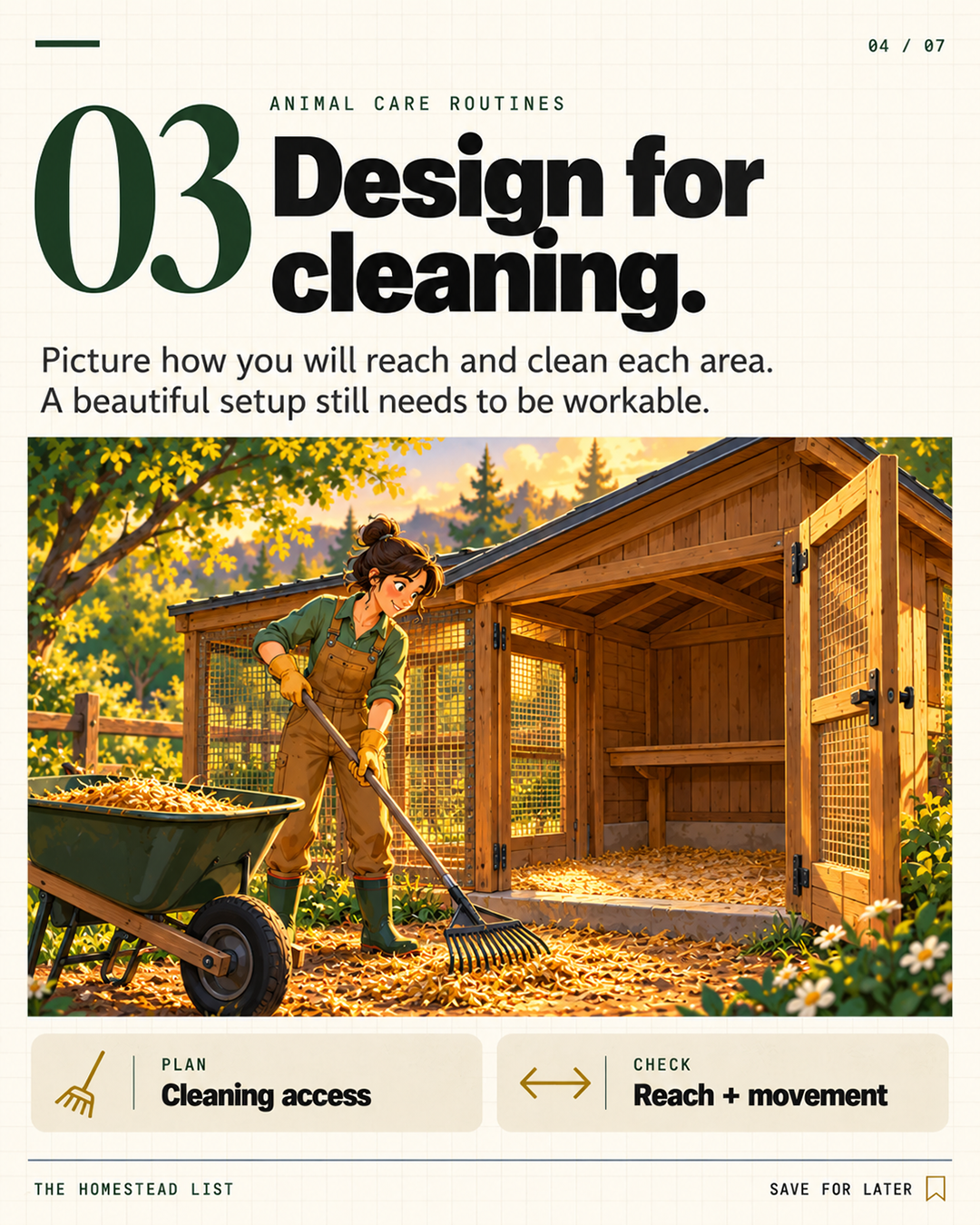 3. Design for cleaning.