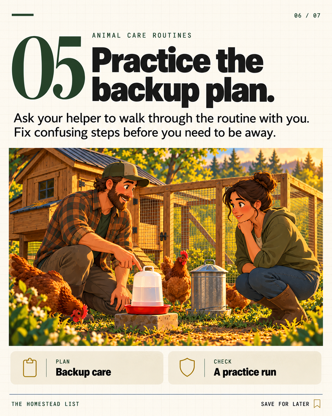 5. Practice the backup plan.