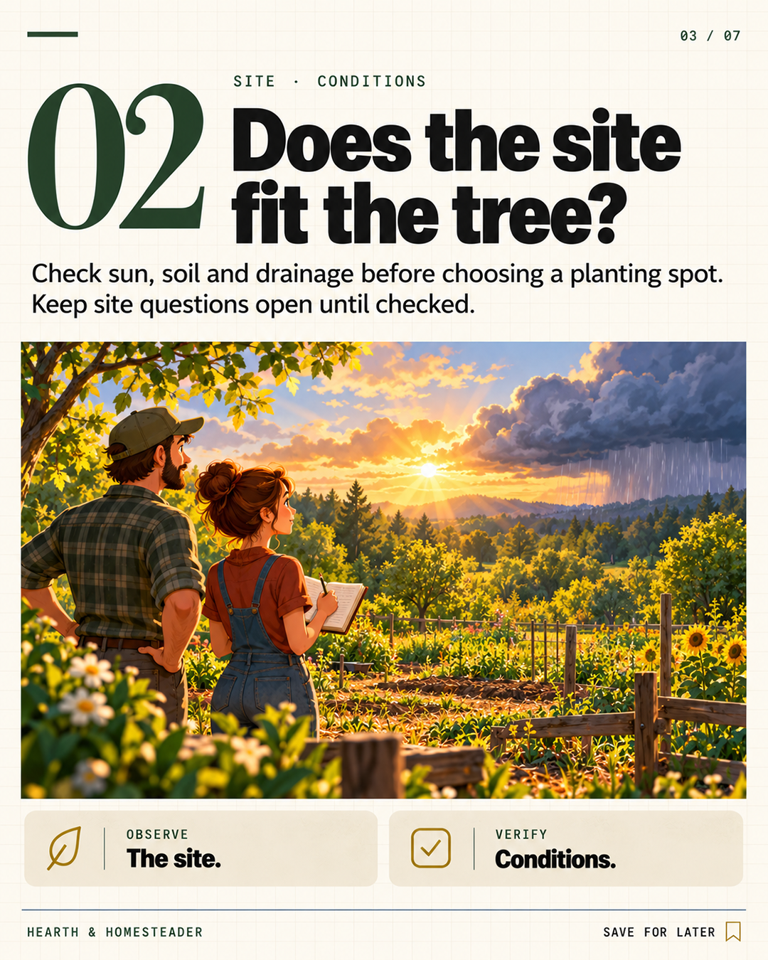 2. Does the site fit the tree?