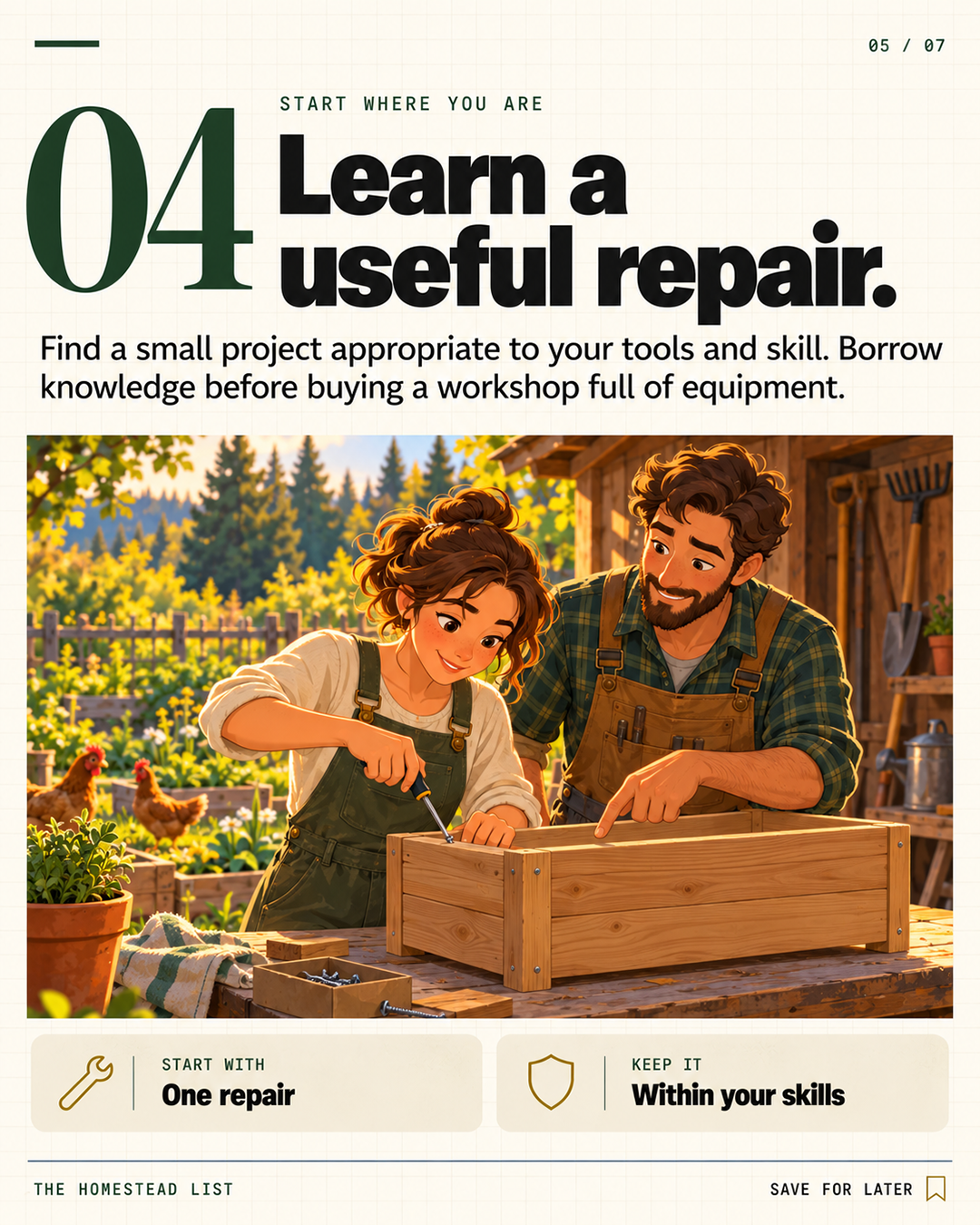 4. Learn a useful repair.