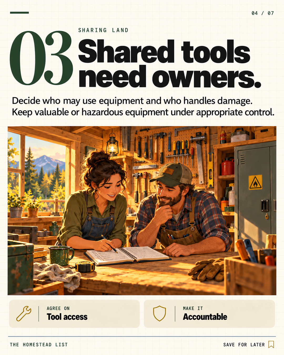 3. Shared tools need owners.