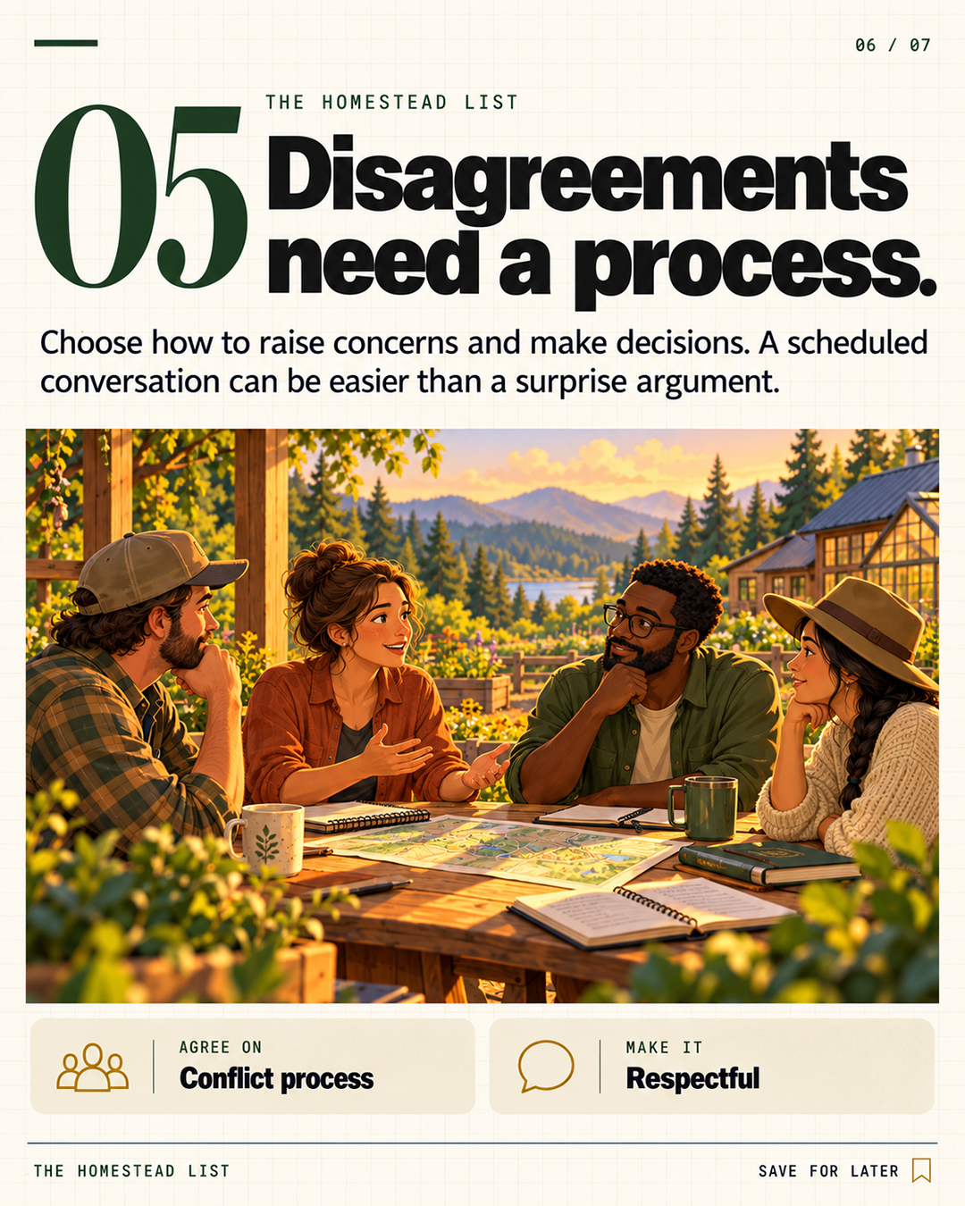 5. Disagreements need a process.