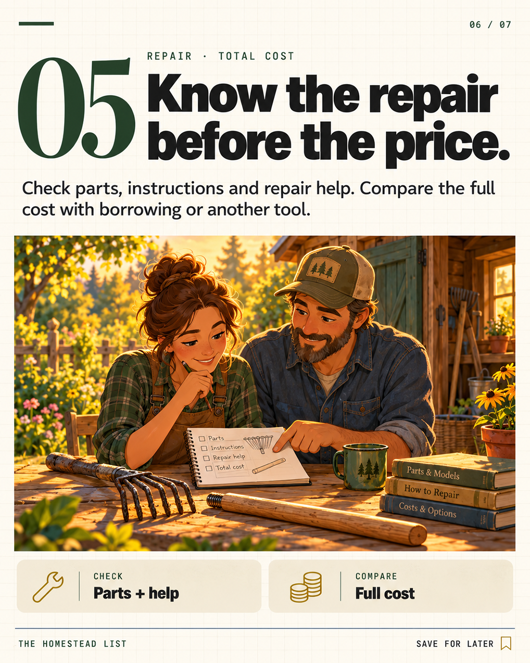 5. Know the repair before the price.