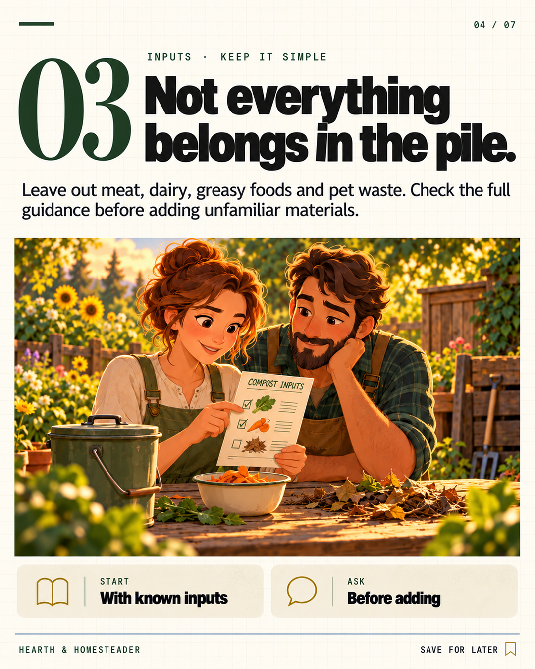 3. Not everything belongs in the pile.