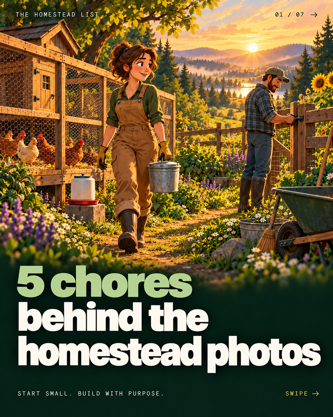 5 Chores Behind the Homestead Photos