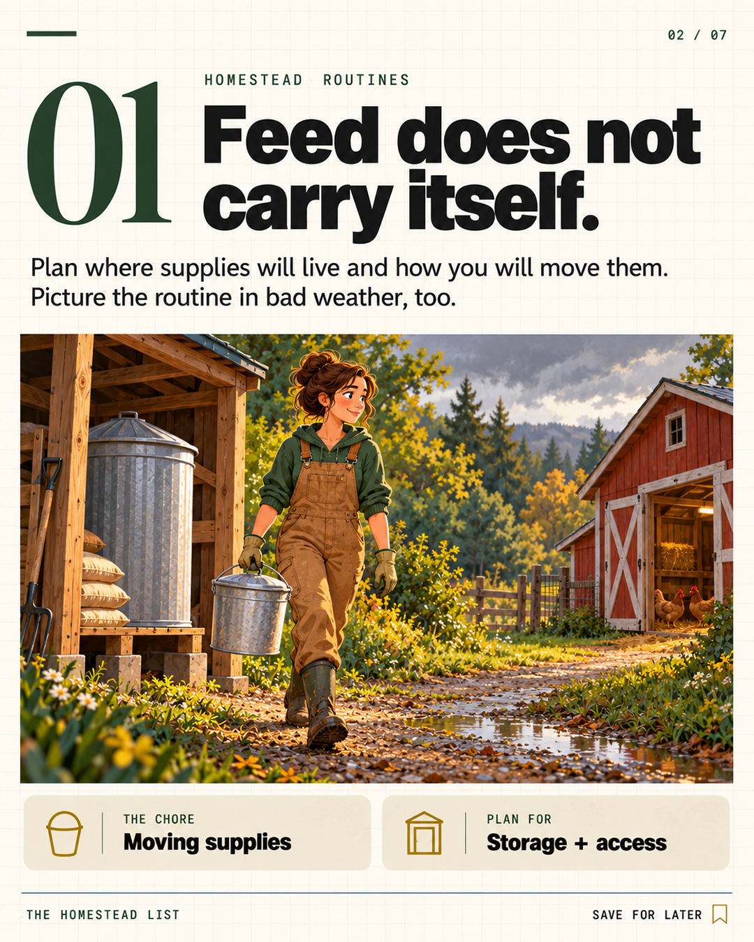 1. Feed does not carry itself.