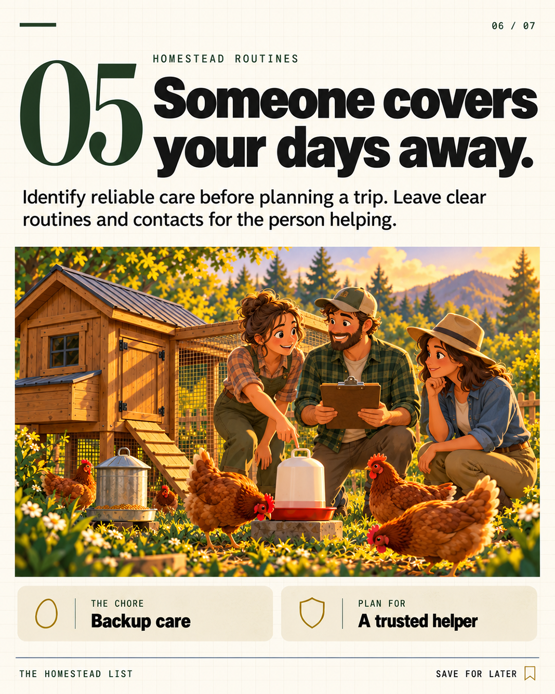 5. Someone covers your days away.