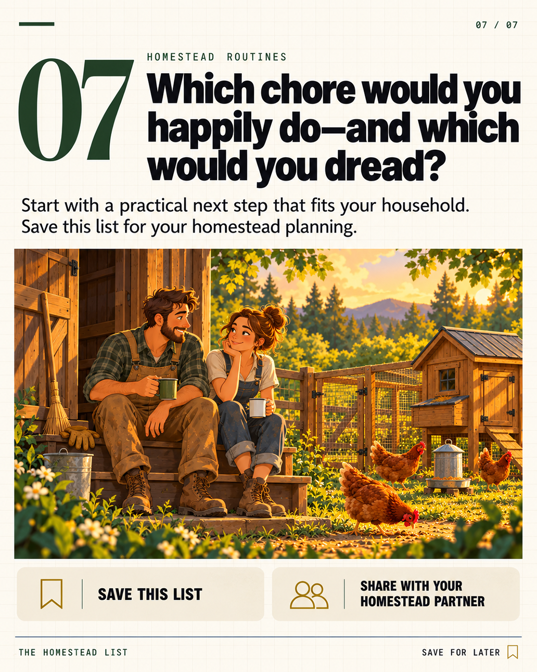 5 Chores Behind the Homestead Photos — closing question