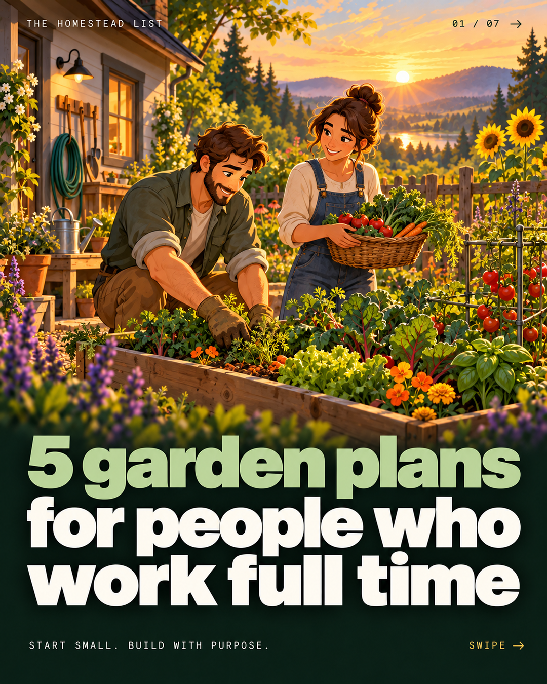 5 Garden Plans for People Who Work Full Time
