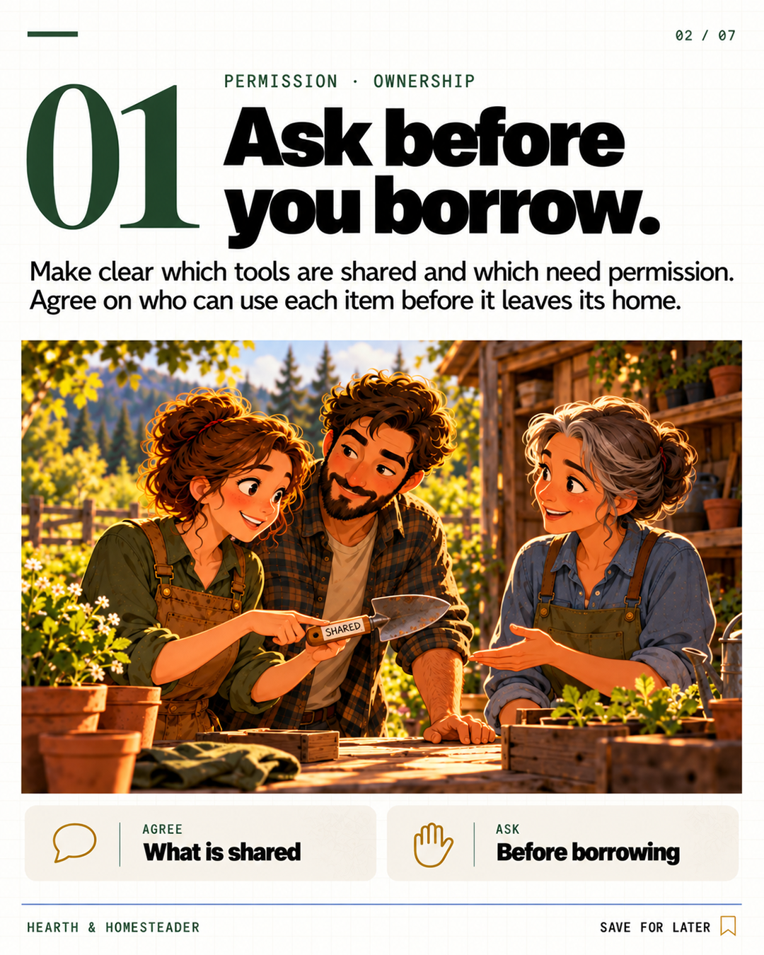 1. Ask before you borrow.