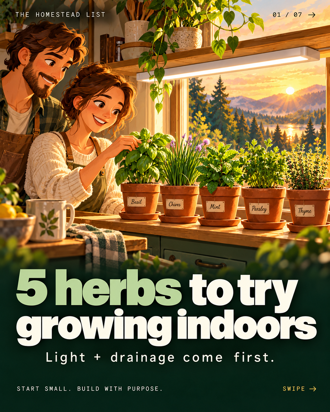 5 Herbs to Try Growing Indoors
