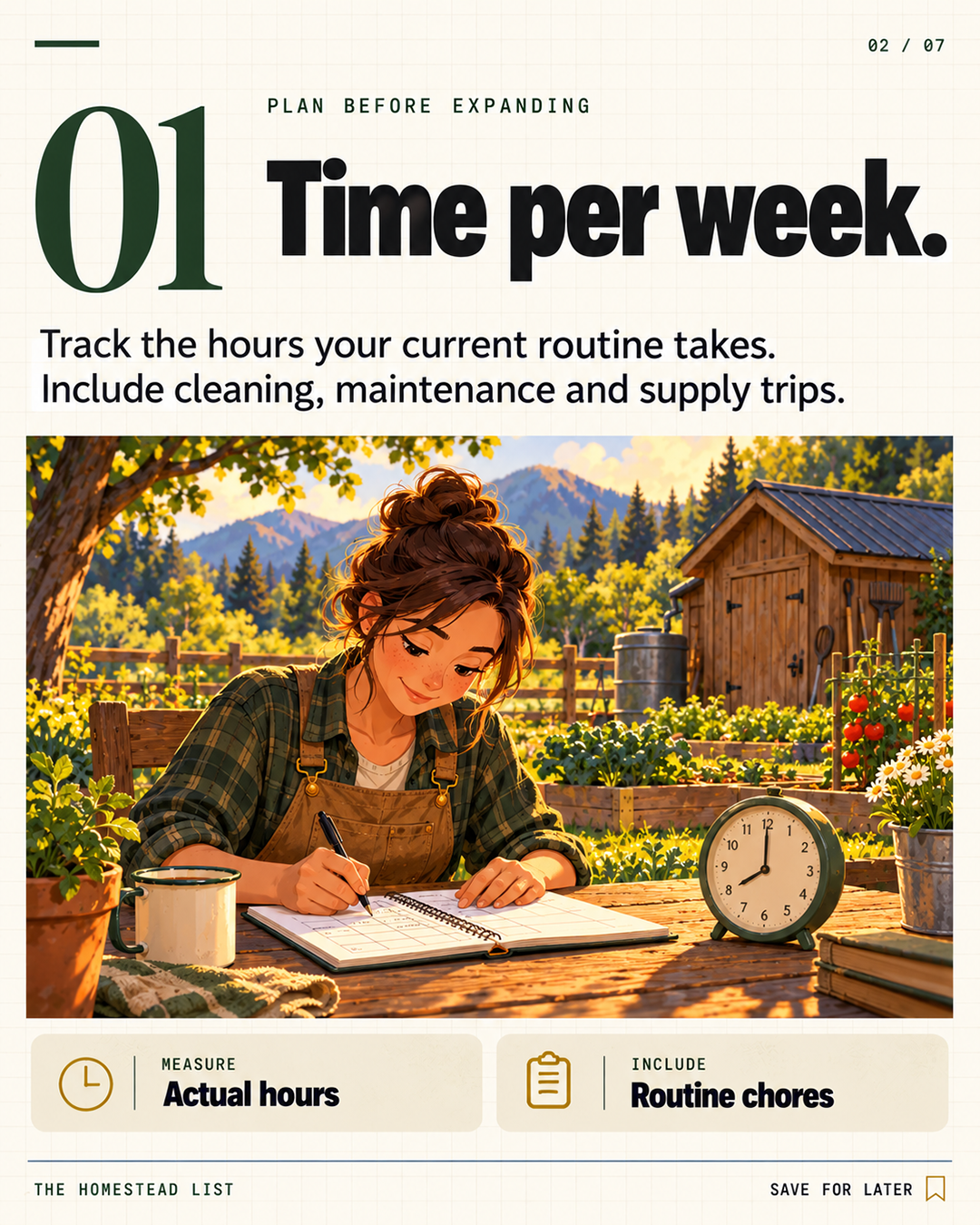 1. Time per week.