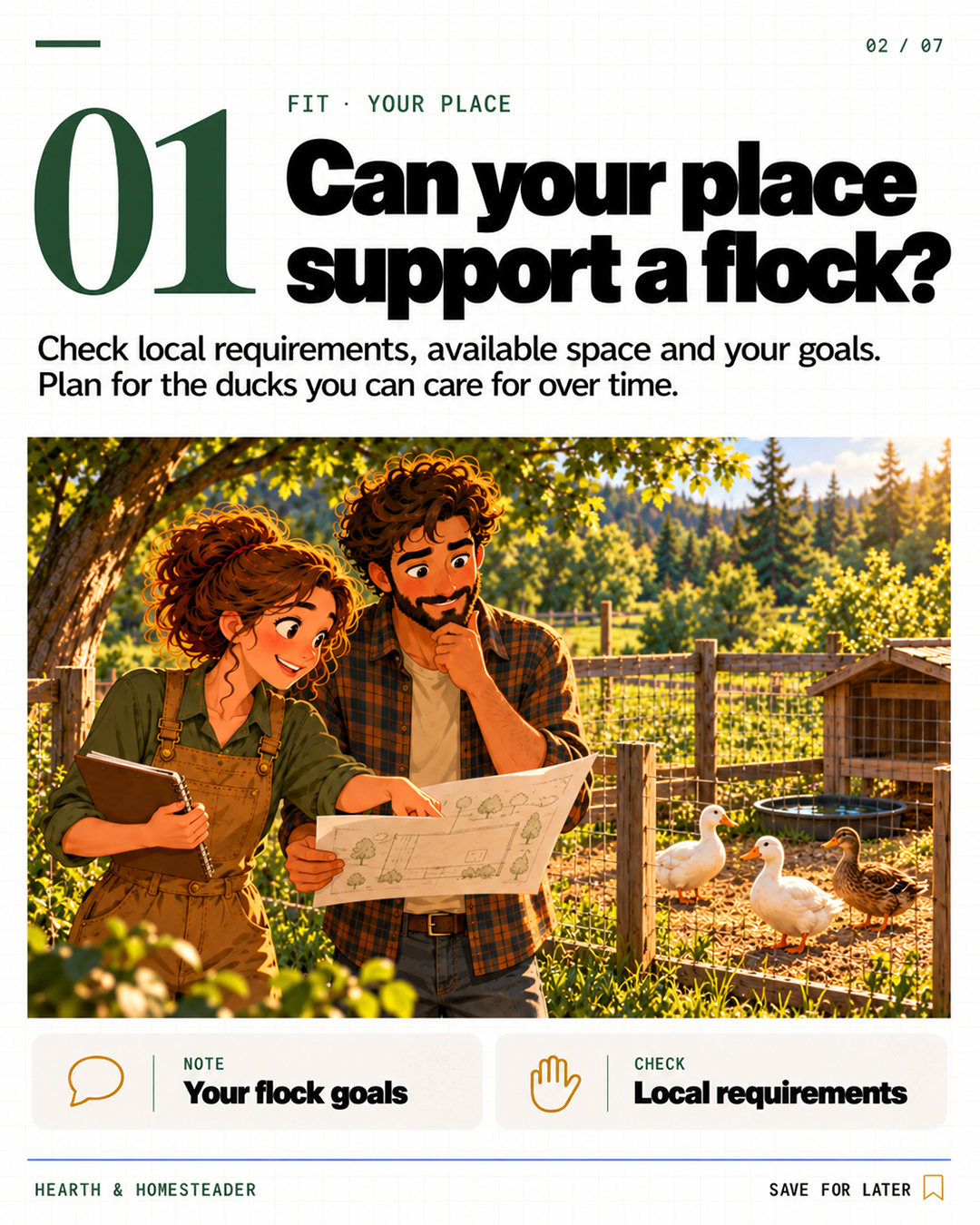 1. Can your place support a flock?