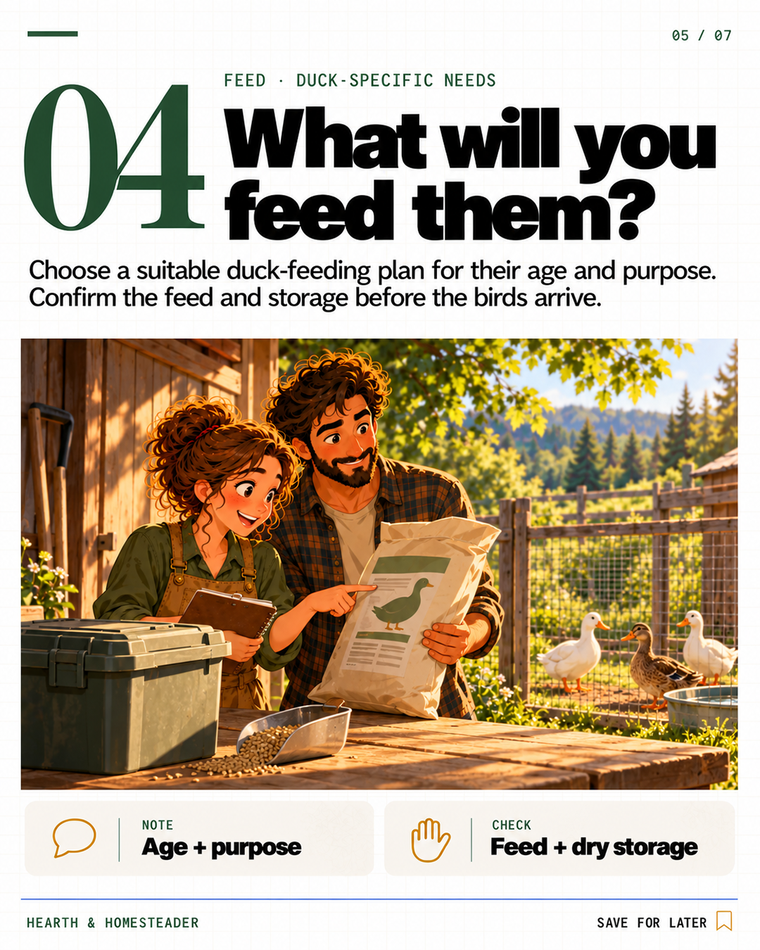 4. What will you feed them?