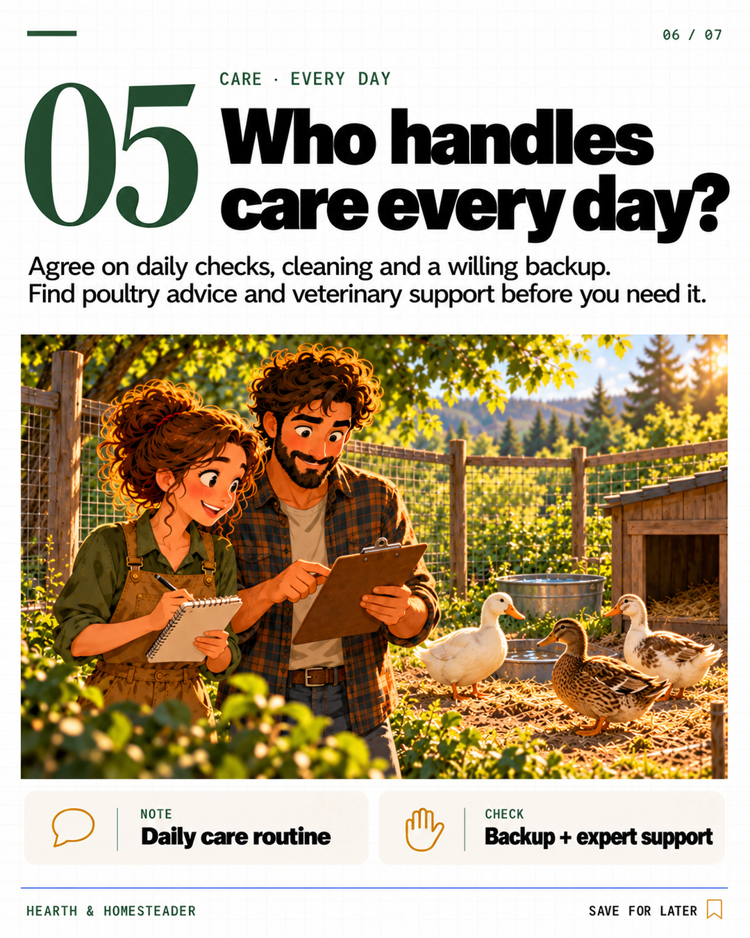 5. Who handles care every day?