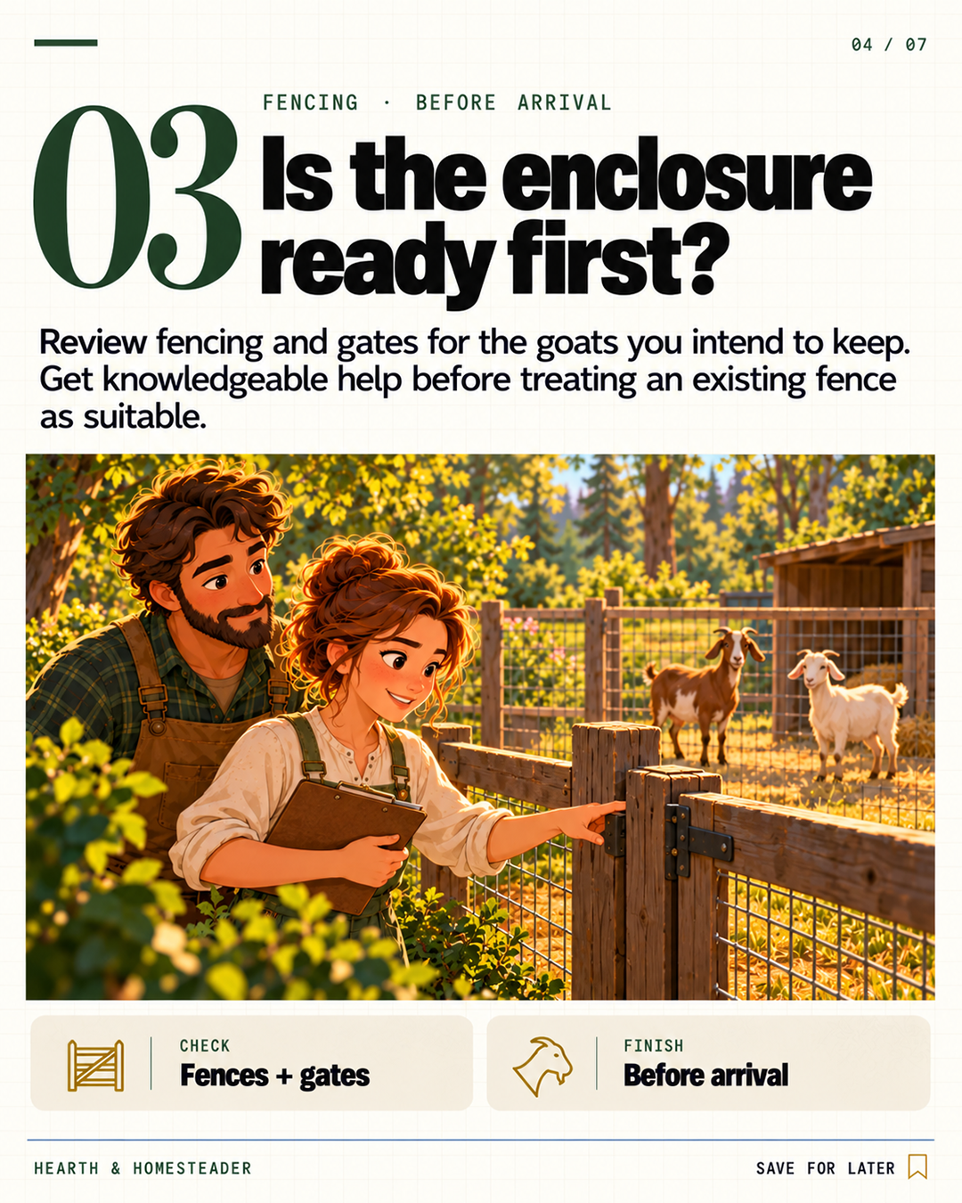 3. Is the enclosure ready first?