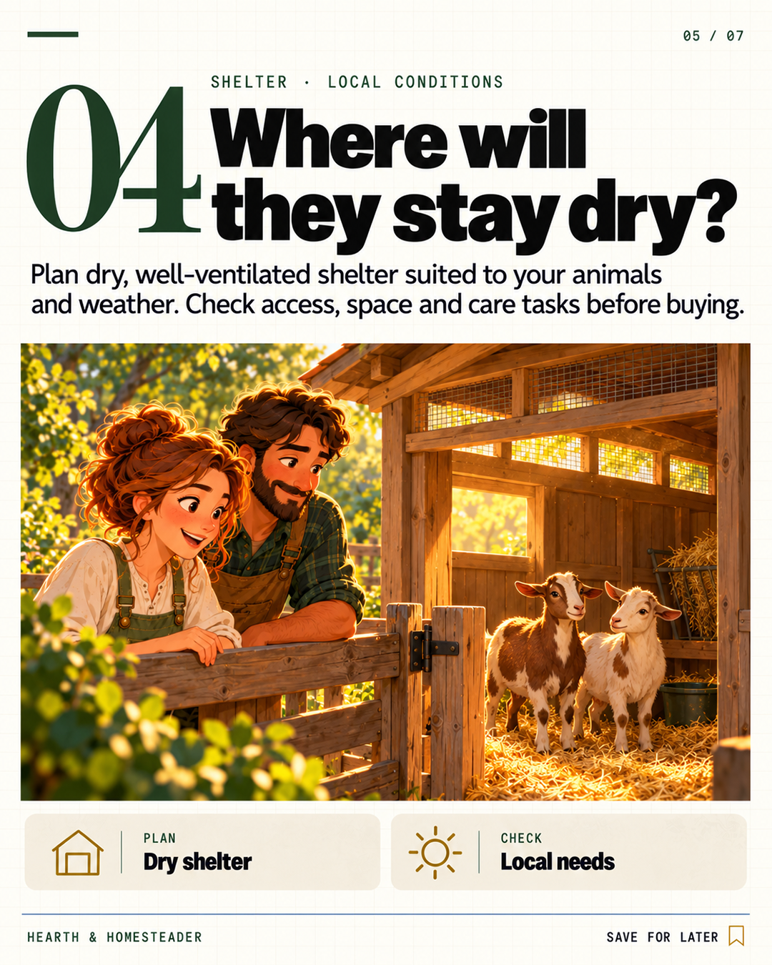 4. Where will they stay dry?