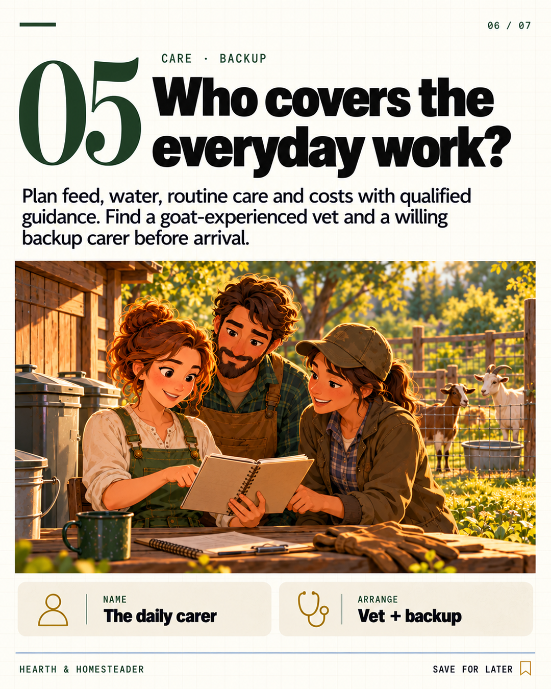 5. Who covers the everyday work?