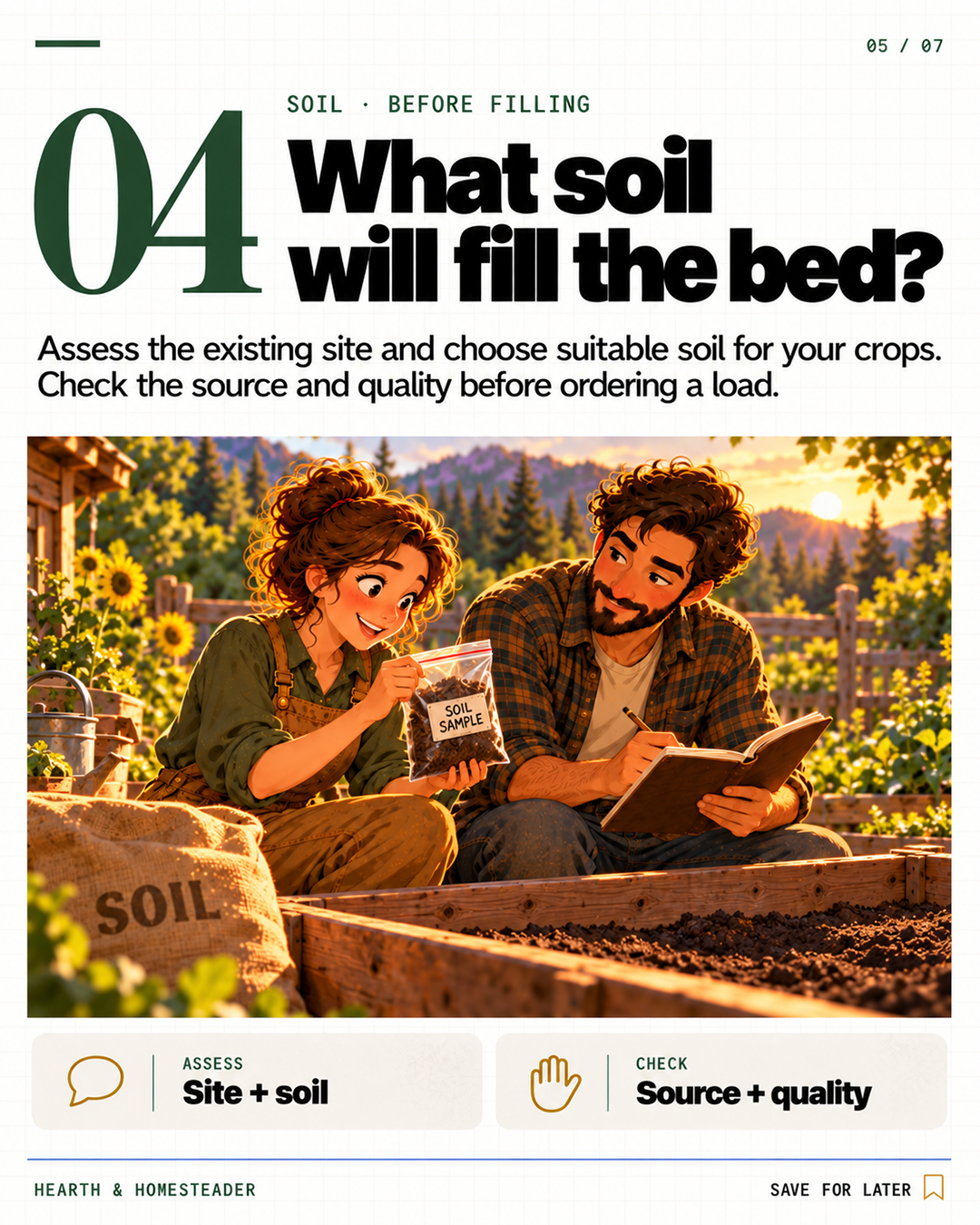 4. What soil will fill the bed?