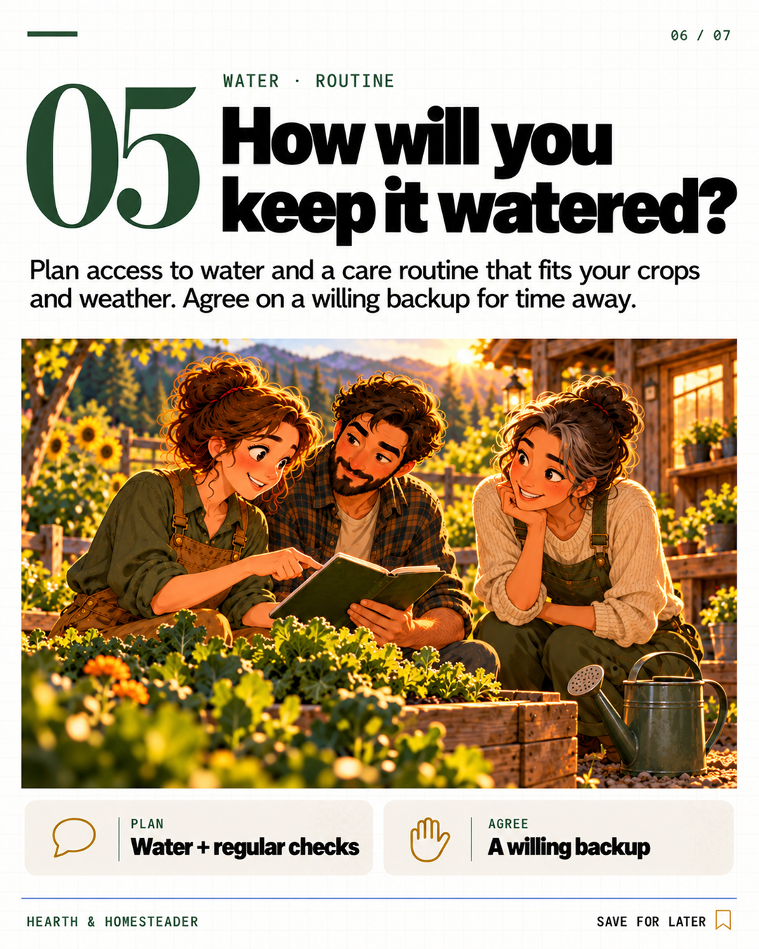 5. How will you keep it watered?