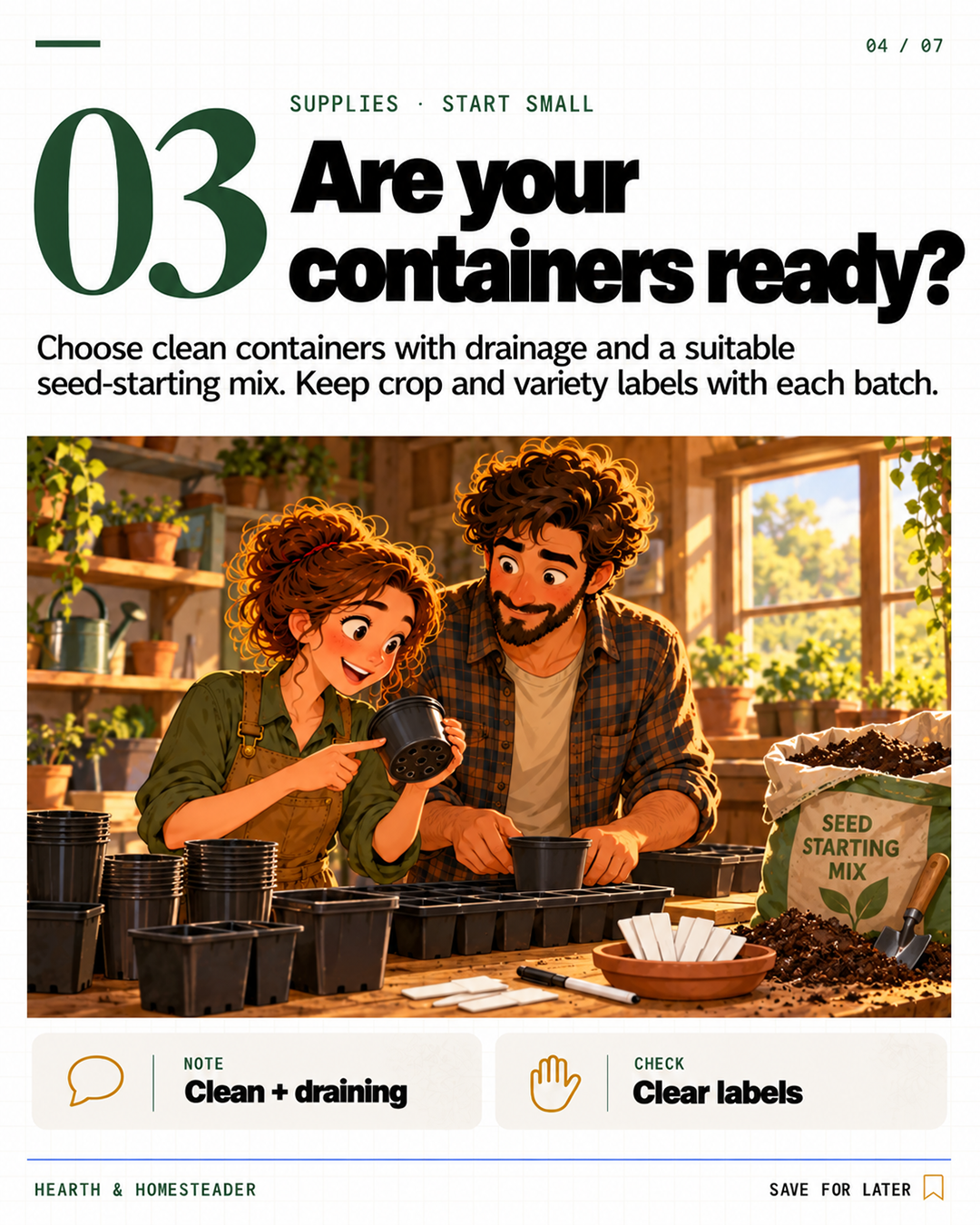 3. Are your containers ready?