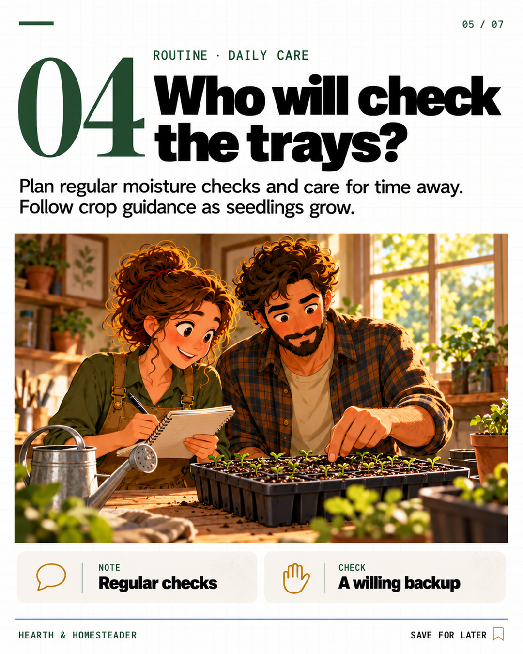 4. Who will check the trays?