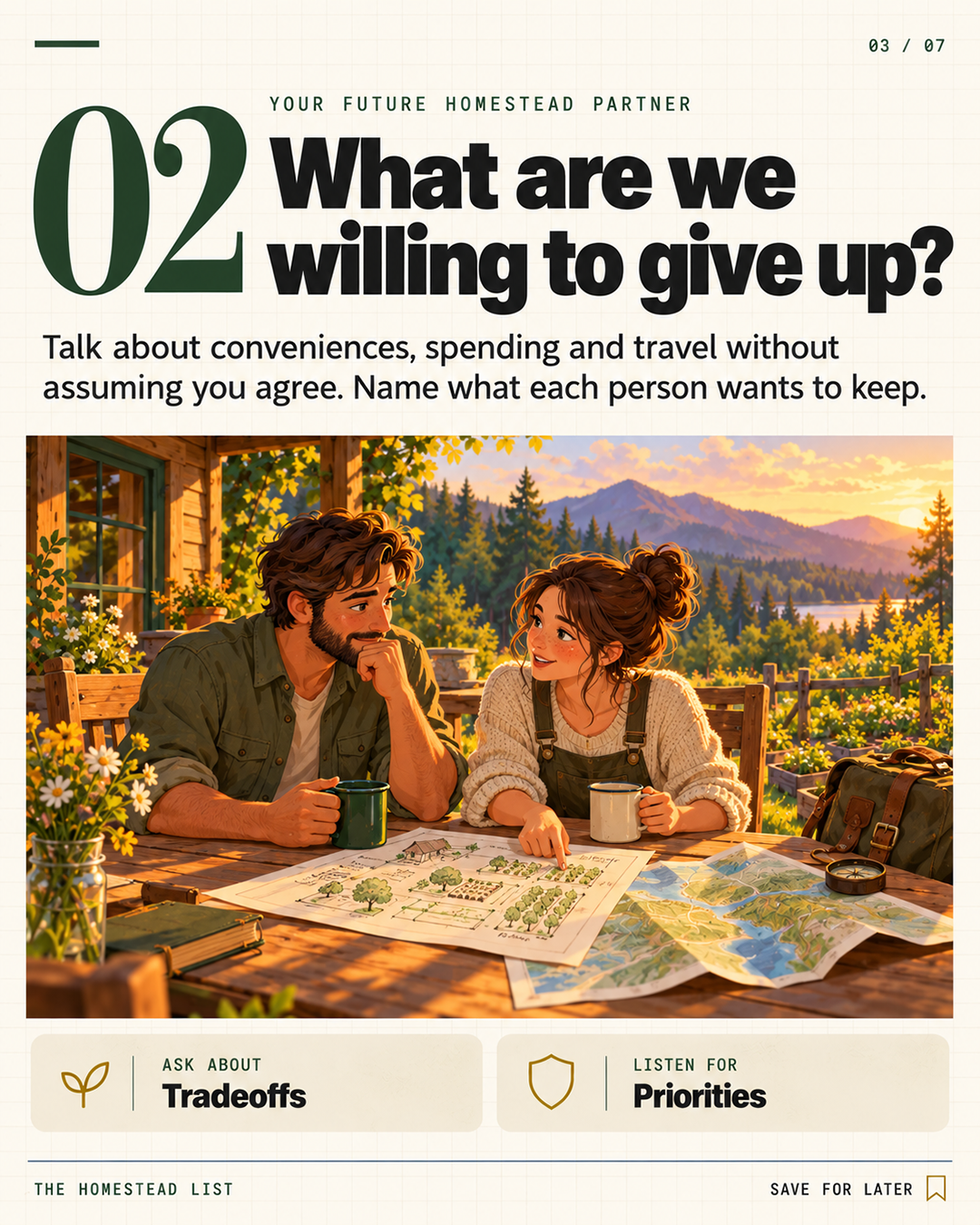2. What are we willing to give up?