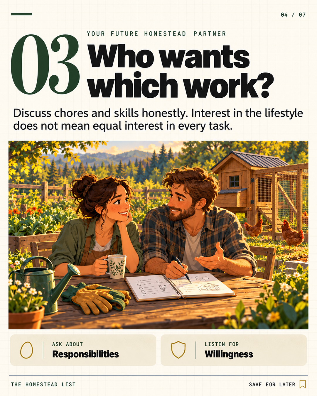 3. Who wants which work?