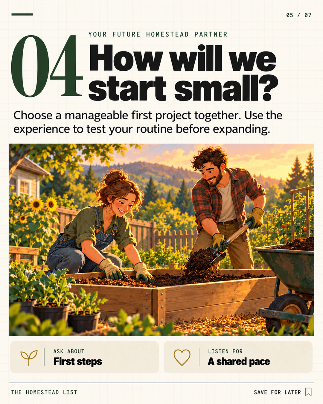 4. How will we start small?