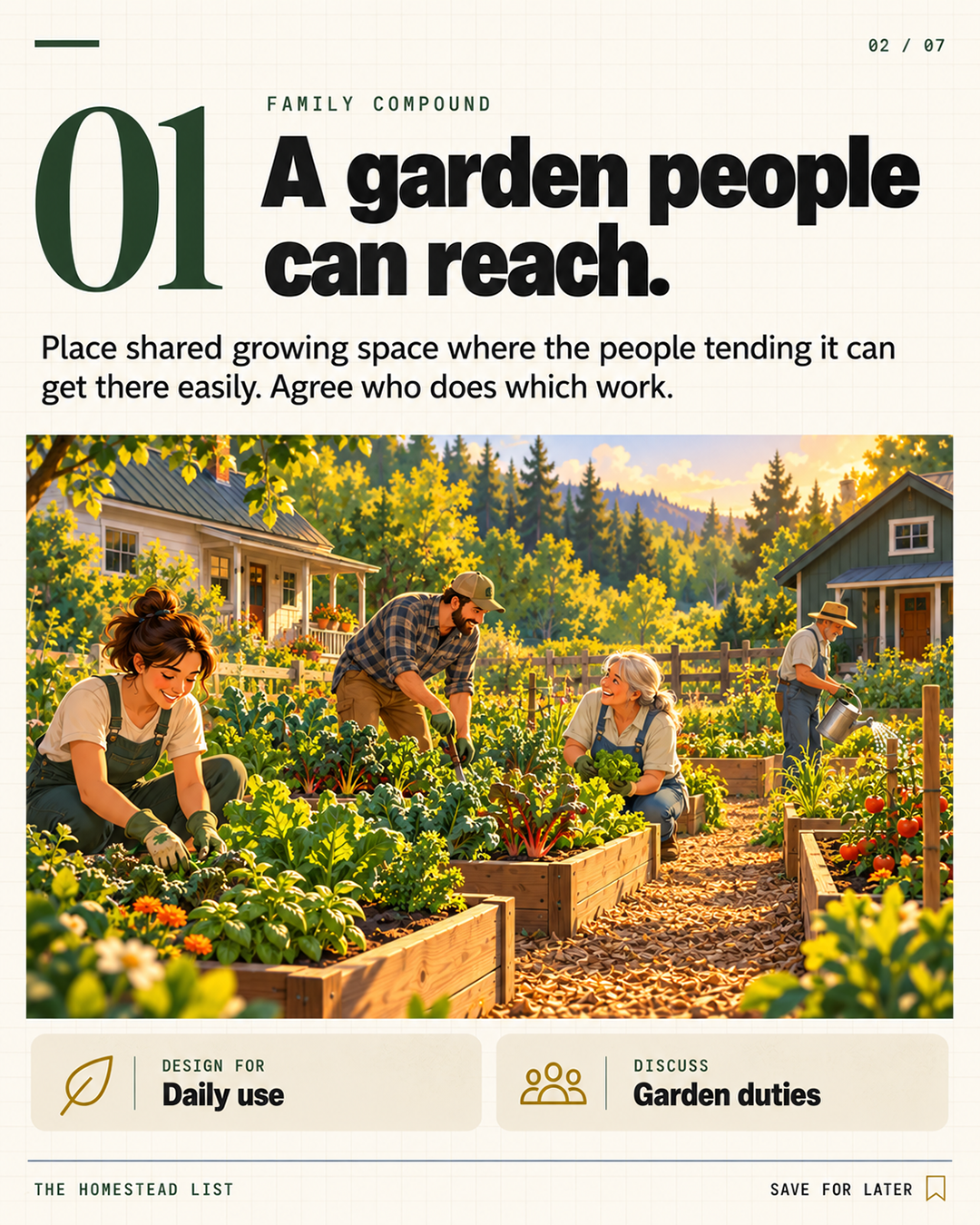 1. A garden people can reach.