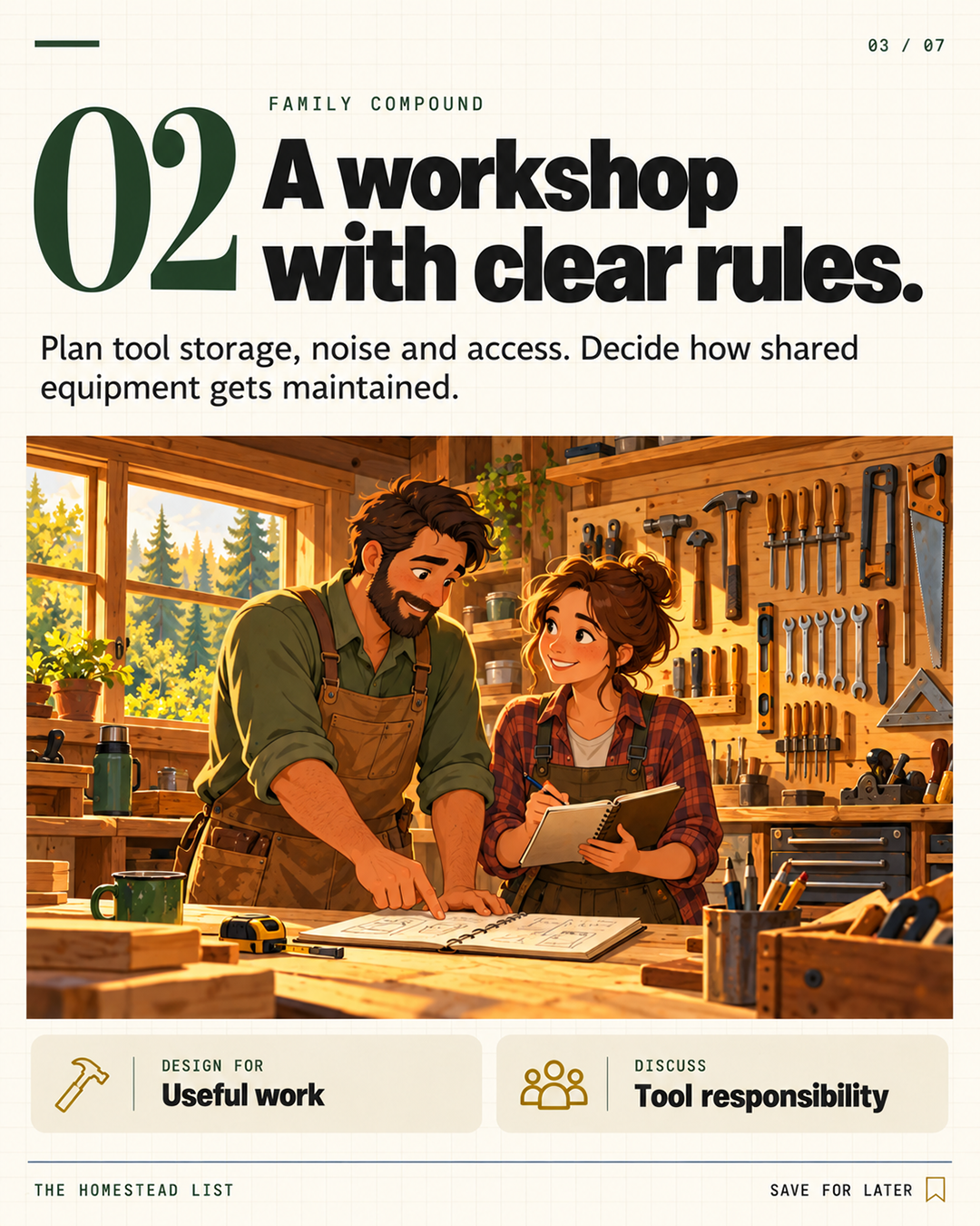 2. A workshop with clear rules.