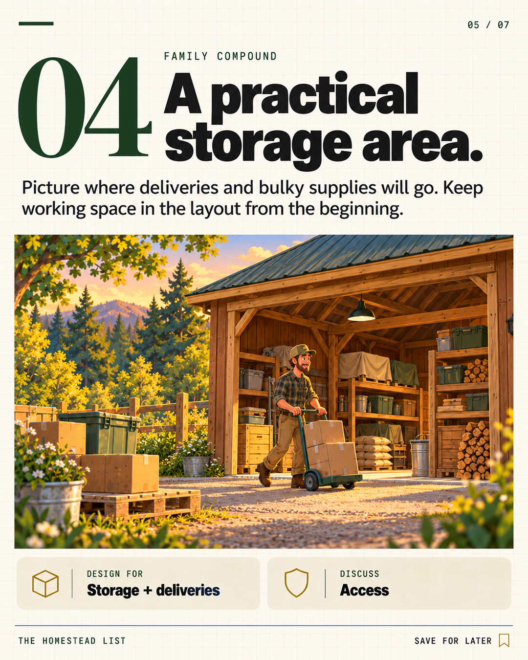 4. A practical storage area.