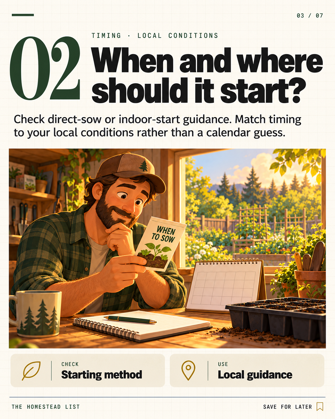2. When and where should it start?