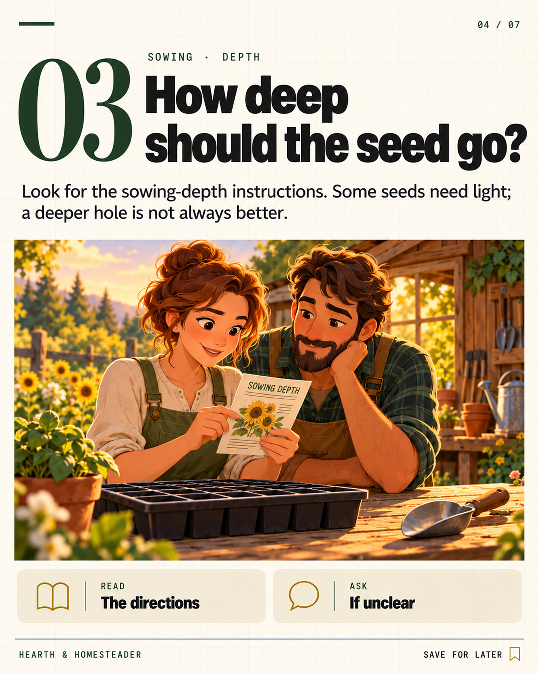 3. How deep should the seed go?