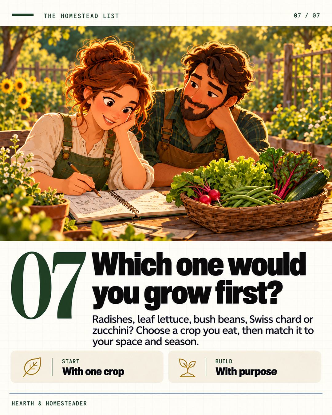 5 Vegetables to Consider for Your First Garden — closing question