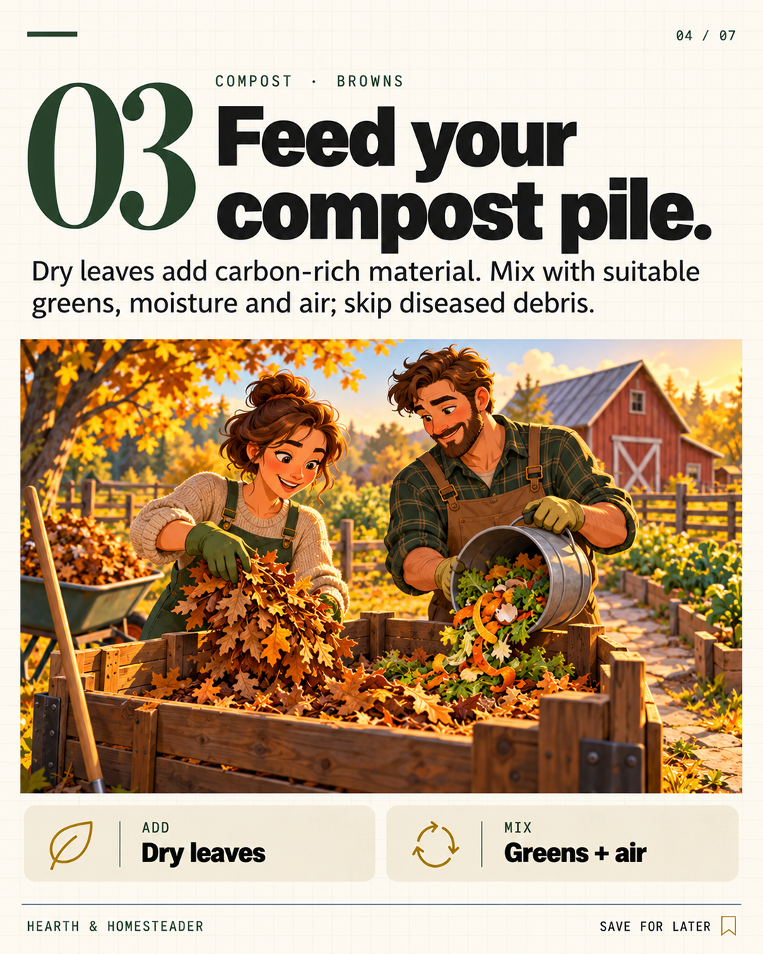 3. Feed your compost pile.