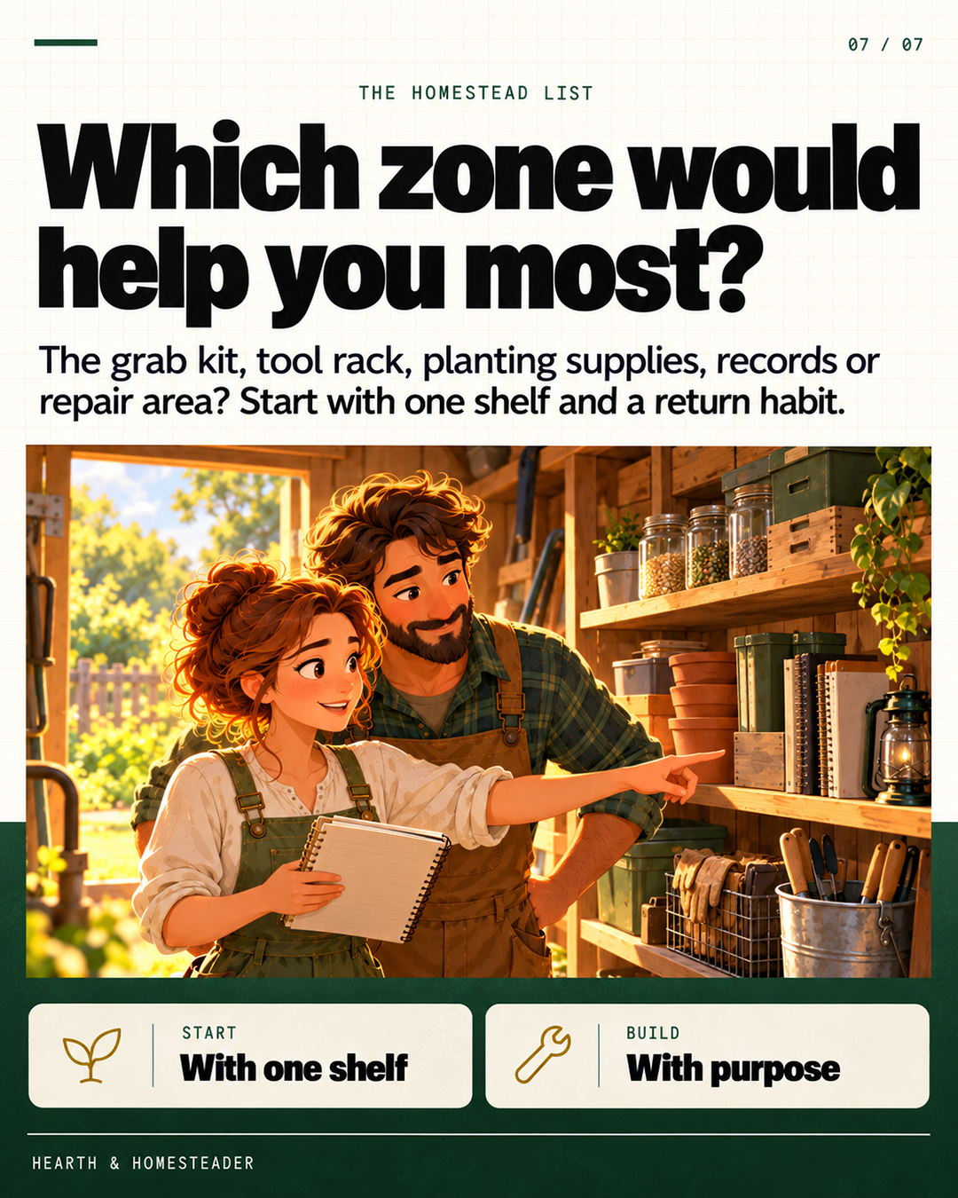5 Zones to Plan in Your Homestead Tool Shed — closing question